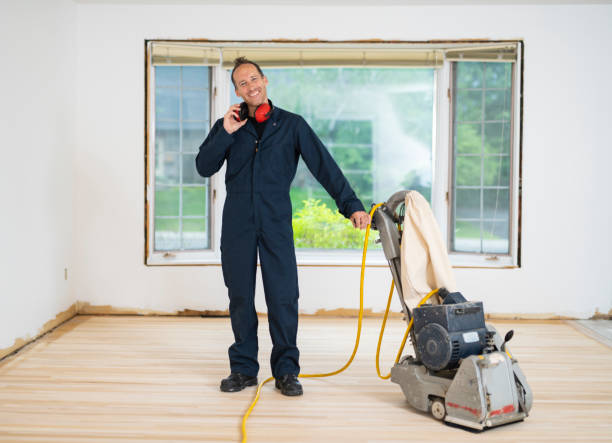 istock A Sanding hardwood floor with the grinding machine. 1167036893