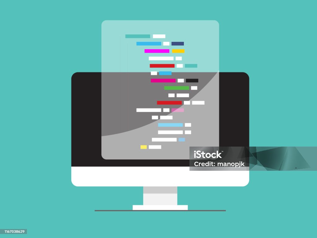 Coding Vector Flat Design Stock Illustration - Download Image Now ...