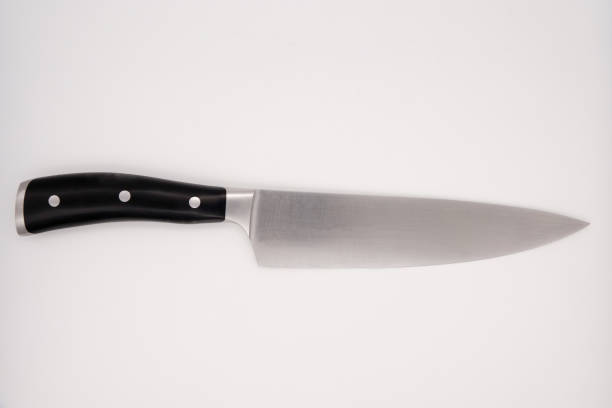 istock Isolated 8-inch chef kitchen sharpen knife on white background 1167039803
