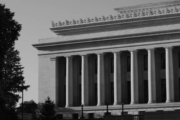 istock Columns At The Washington State Capitol Building In Black And White 1167041925