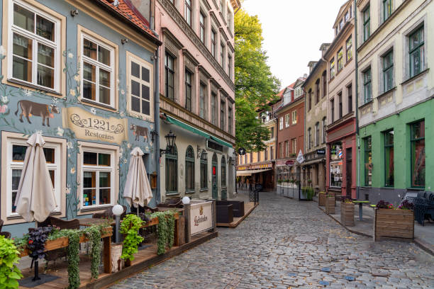 Riga Old Town - Capital of Latvia stock photo