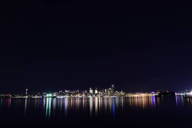 istock Beautiful Seattle Skyline Against Clear Night Sky 1167047459