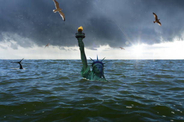 Statue of Liberty sinks in the ocean