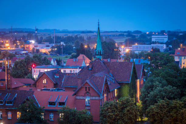 istock Architecture of Gizycko at night 1167050323