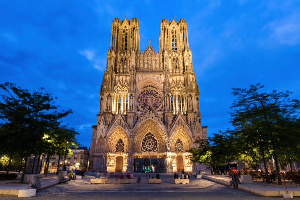 Cathedral of Our Lady of Reims stock photo
