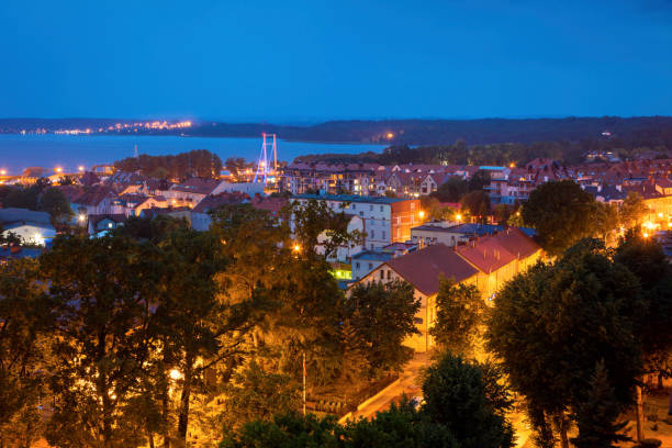 istock Architecture of Gizycko at night 1167051554