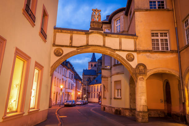 istock Panorama of Trier at night 1167053090