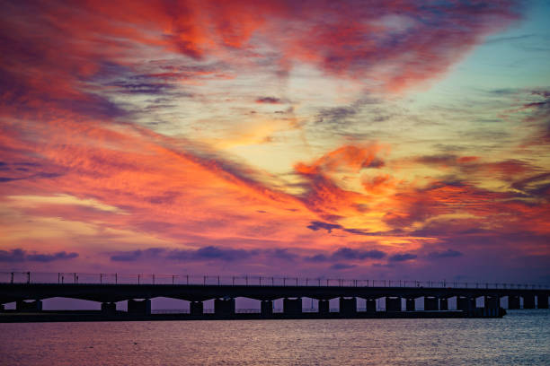 istock Storebaelt Bridge in Denmark at sunrise 1167053177