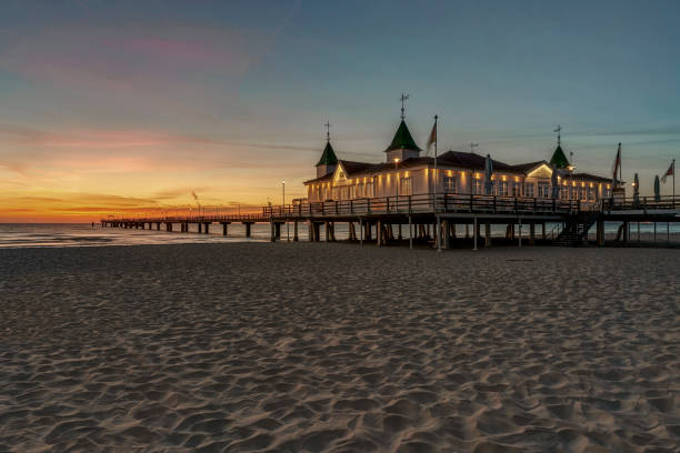 istock Pier before dawn, Baltic Sea, Ahlbeck (Heringsdorf) Germany - long exposure time 1167053916