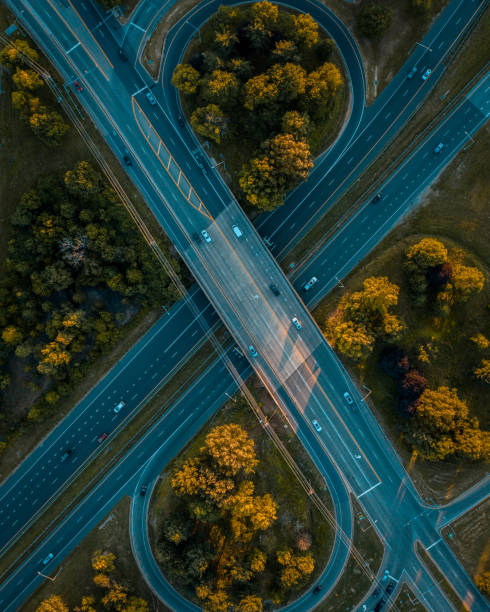 istock Drone view of traffic, interstate, cars 1167053981