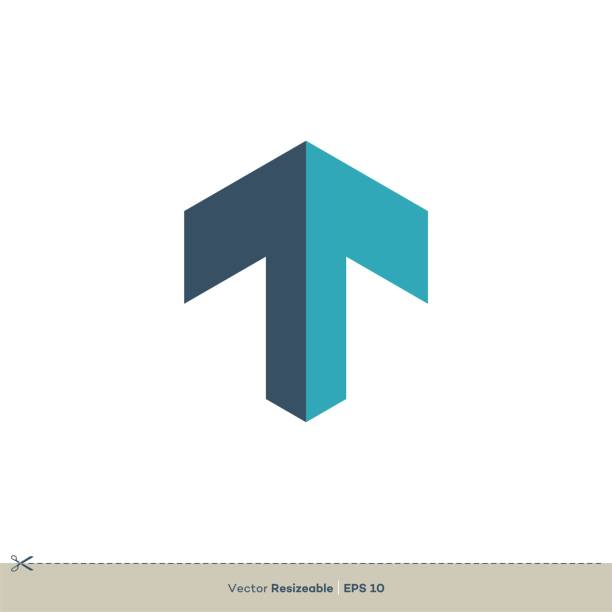 šablona loga t ilustrační návrh. vektor eps 10. - písmeno t stock ilustrace