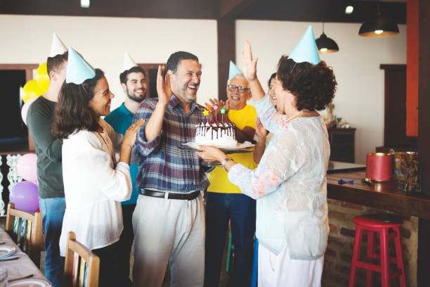 istock Family preparing a surprise birthday party 1167054459