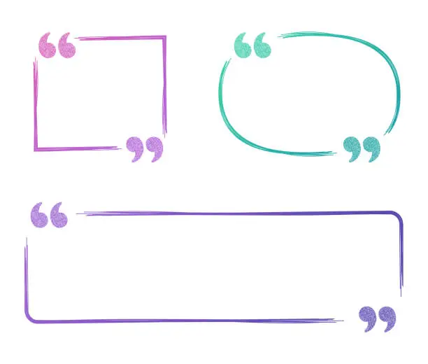 Vector illustration of Quote Speech Bubbles