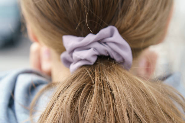 Modern Teen Hairstyle Youth Fashion Stock Photo - Download Image Now -  Scrunchie, Hair, Ponytail - iStock