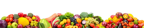 istock Panorama fresh fruits and vegetables 1167074105