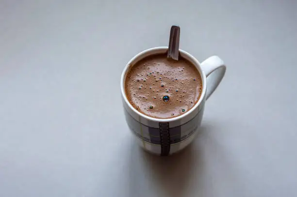 Photo of Cup of coffee prepared for drinking during early morning time