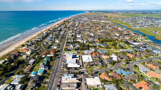 Tauranga Aerial View Tauranga Aerial View, Auckland tauranga new zealand stock pictures, royalty-free photos & images