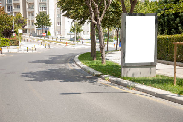istock advertising board on asphalt road 1167083146