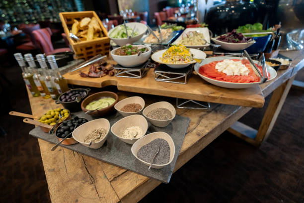 istock Beautiful salad bar at a luxury hotel 1167105382