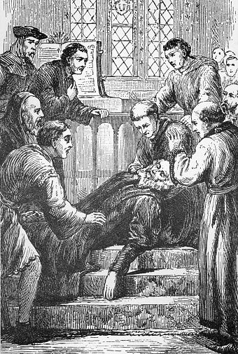 I recall your sincere faith that was alive first in your grandmother Lois and in your mother Eunice, and I am sure is in you. (2 Timothy, Chapter 1, 5). Wood engraving after a drawing by Julius Schnorr von Carolsfeld (German painter, 1794 - 1872), published in 1877.