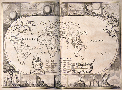 Asia continent. Early 18th century map. Please see more antic maps: Europe, America, Africa, Asia: