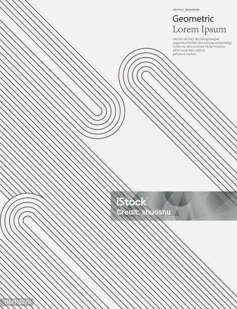 Black And White Geometric Style Line Pattern Background Stock Illustration - Download Image Now