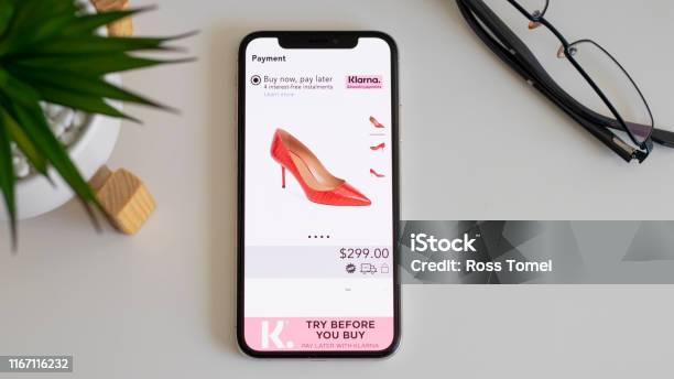 Klarna Is An Emerging Buy Now Pay Later Service Provider Stock Photo - Download Image Now