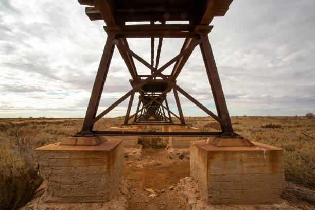 istock Disused Railway Bridge on the Old Ghan Railway Line in outback Australia 1167117501