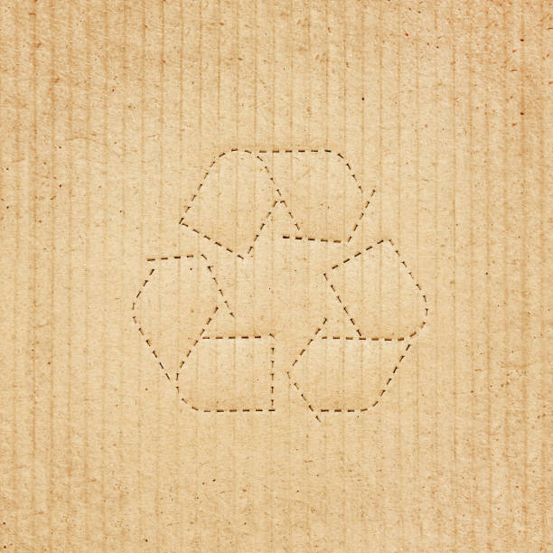 istock Cardboard box background with recycle symbol 1167118978