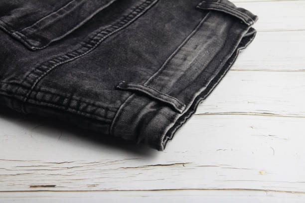 istock Indian made black jeans background 1167119069