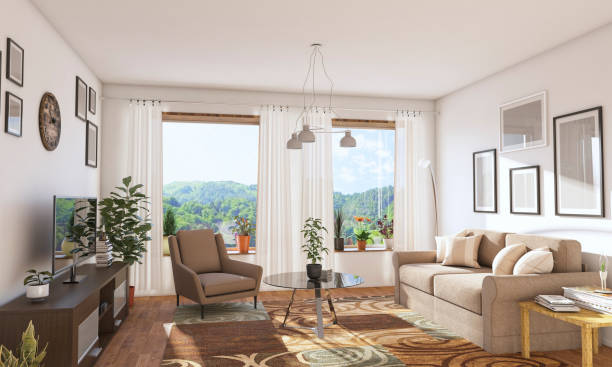 Living Room Interior stock photo