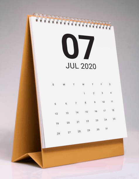 istock Simple desk calendar 2020 - July 1167129311