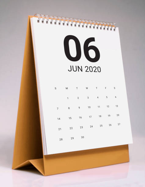 istock Simple desk calendar 2020 - June 1167130036