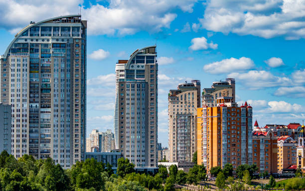 istock City skyline against the blue sky. 1167130238