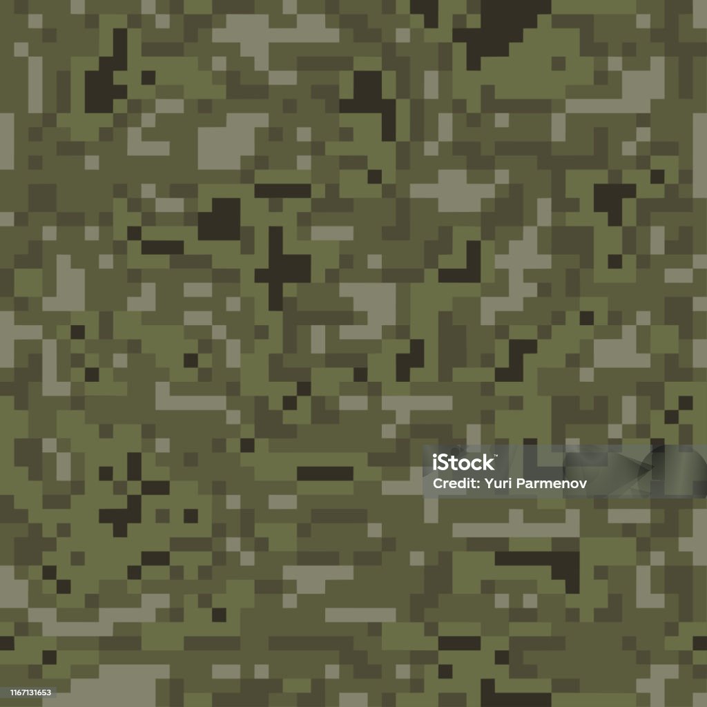 Digital Camouflage Seamless Texture For Fabric Print Military