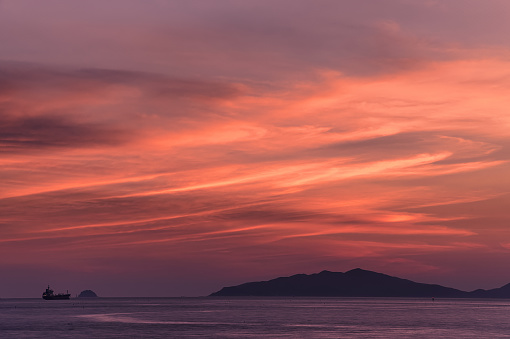 Sunset on Incheon's Songdo Coast