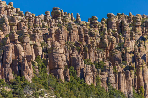 las skalny w pomniku narodowym chiricahua - chiricahua national monument zdjęcia i obrazy z banku zdjęć