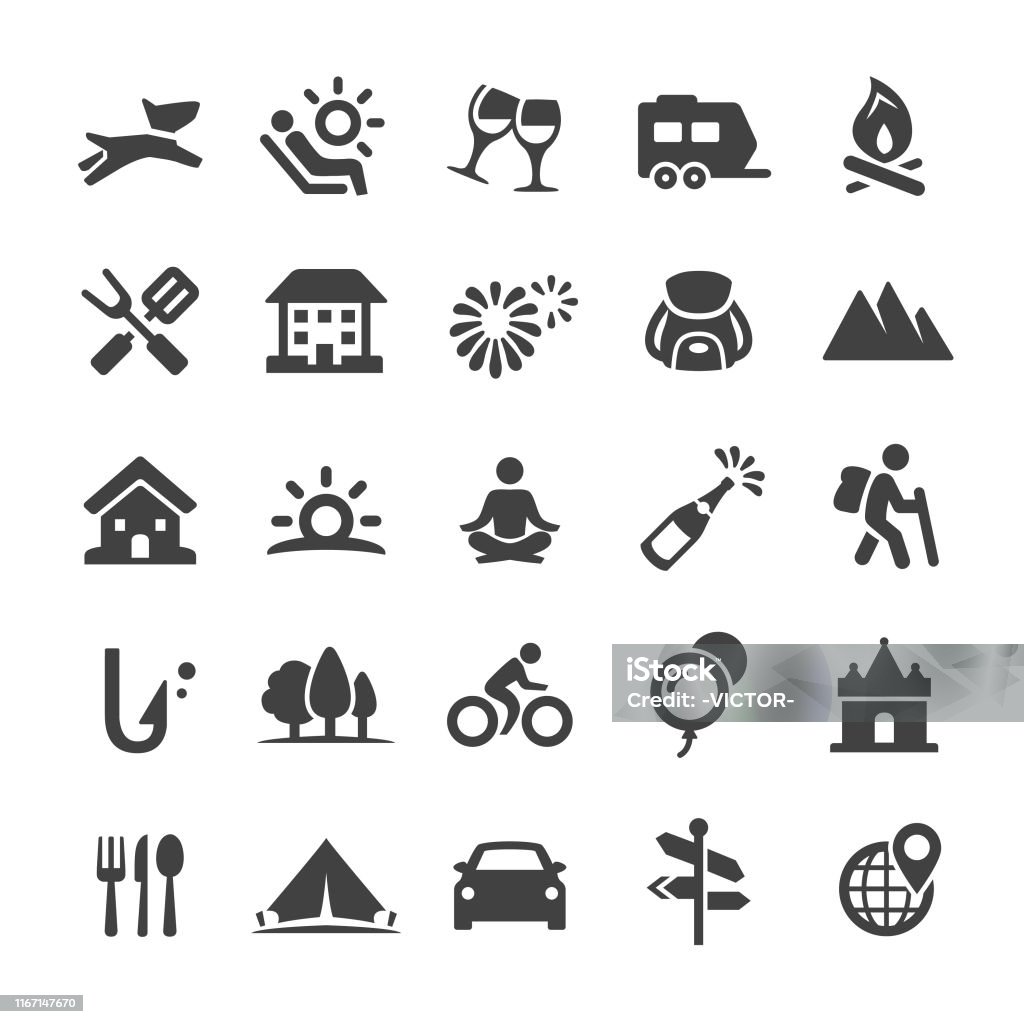Vacation Icons - Smart Series Vacation, Leisure Activity stock vector
