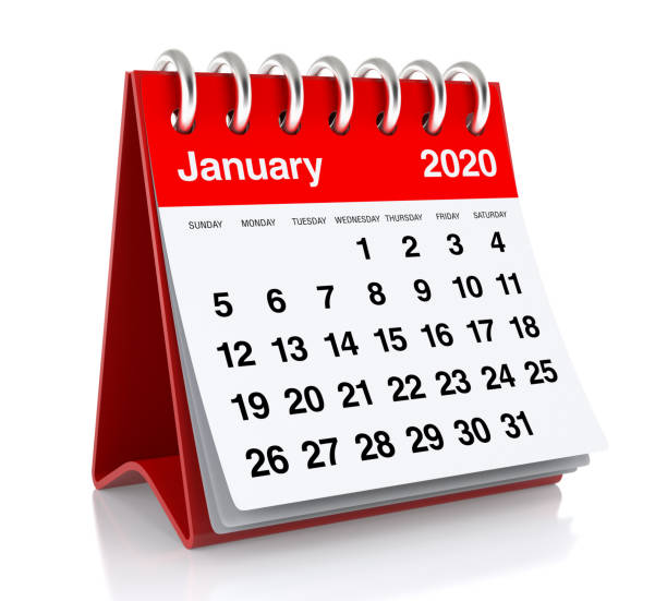 istock January 2020 Calendar. Isolated on White Background. 3D Illustration 1167156575