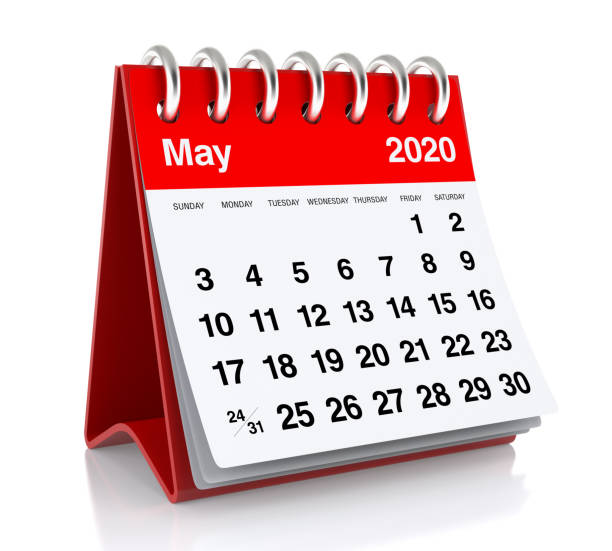 istock May 2020 Calendar. Isolated on White Background. 3D Illustration 1167156591