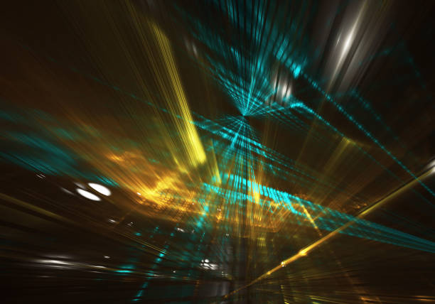 istock Abstract 3D fractal background, 3D illustration. Virtual Neon City 1167158016