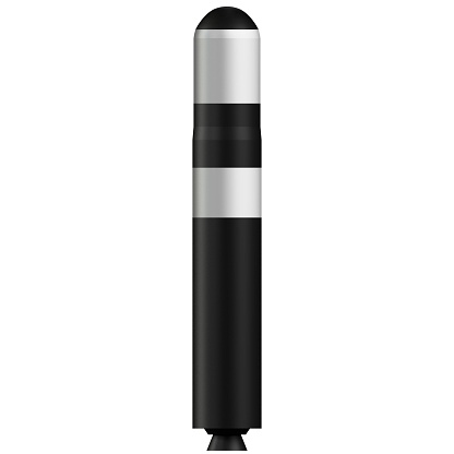 3D rendering illustration of a stylized Trident D5 ICBM missile