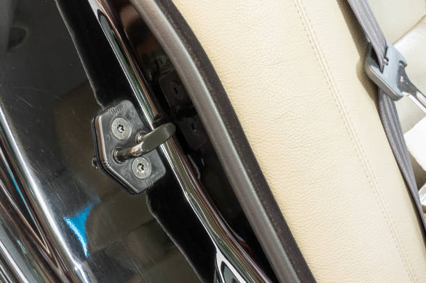 istock 2000's luxury black car metal door latch 1167159012