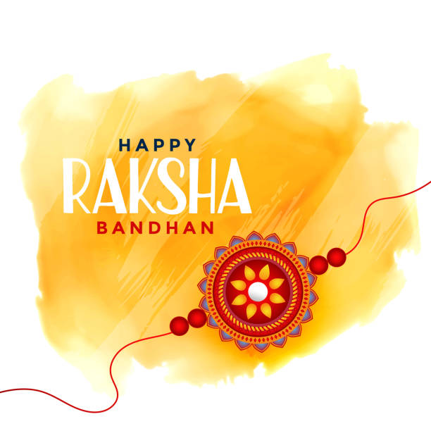 happy raksha bandhan watercolor background happy raksha bandhan watercolor background rakhi stock illustrations