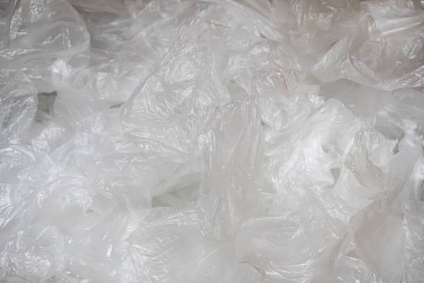 istock used plastic bag in paper box for recycling. 1167168951