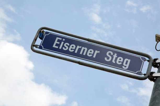 istock Iron Bridge Bridge Sign, Frankfurt 1167169828