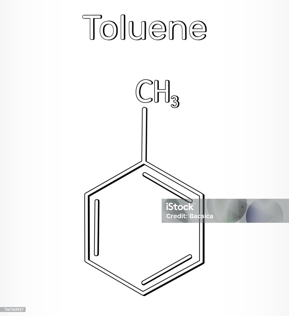 Phân Tử Toluene C7h8 Công Thức Và Mô Hình Hóa Học Cấu Trúc Hình ...