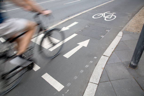 istock Cyclist on Cycle Lane; Frankfurt 1167170050
