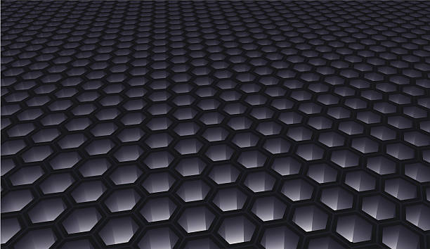 逆光 hexagons （ブラック） - back lit illustrations点のイラスト素材／クリップアート素材／マンガ素材／アイコン素材