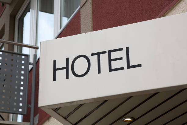 istock Hotel Sign on Building 1167171100